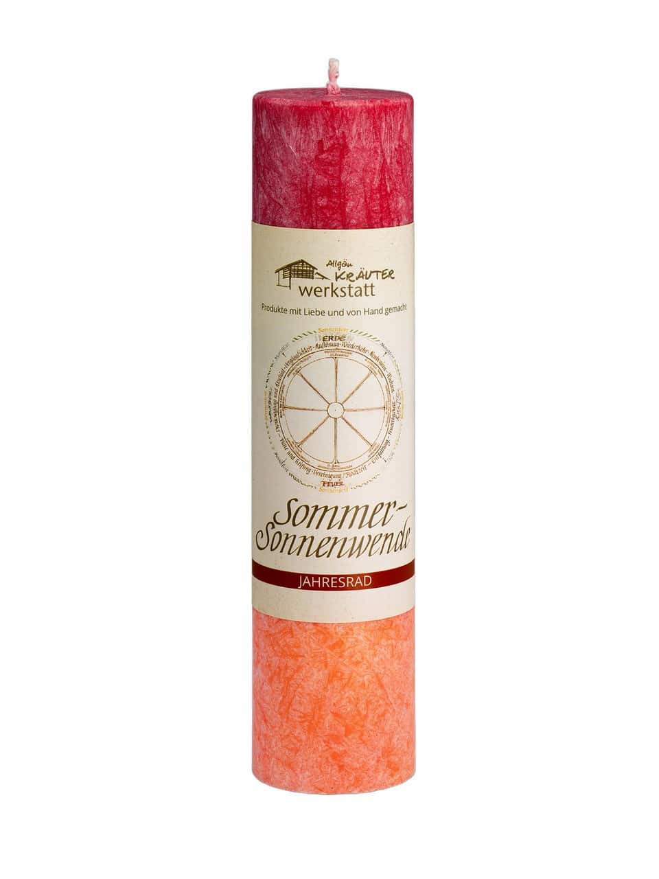 Allgäuer Heilkräuterkerze Jahresrad Sommersonnenwende Allgäuer Heilkräuterkerze Jahresrad Sommersonnenwende