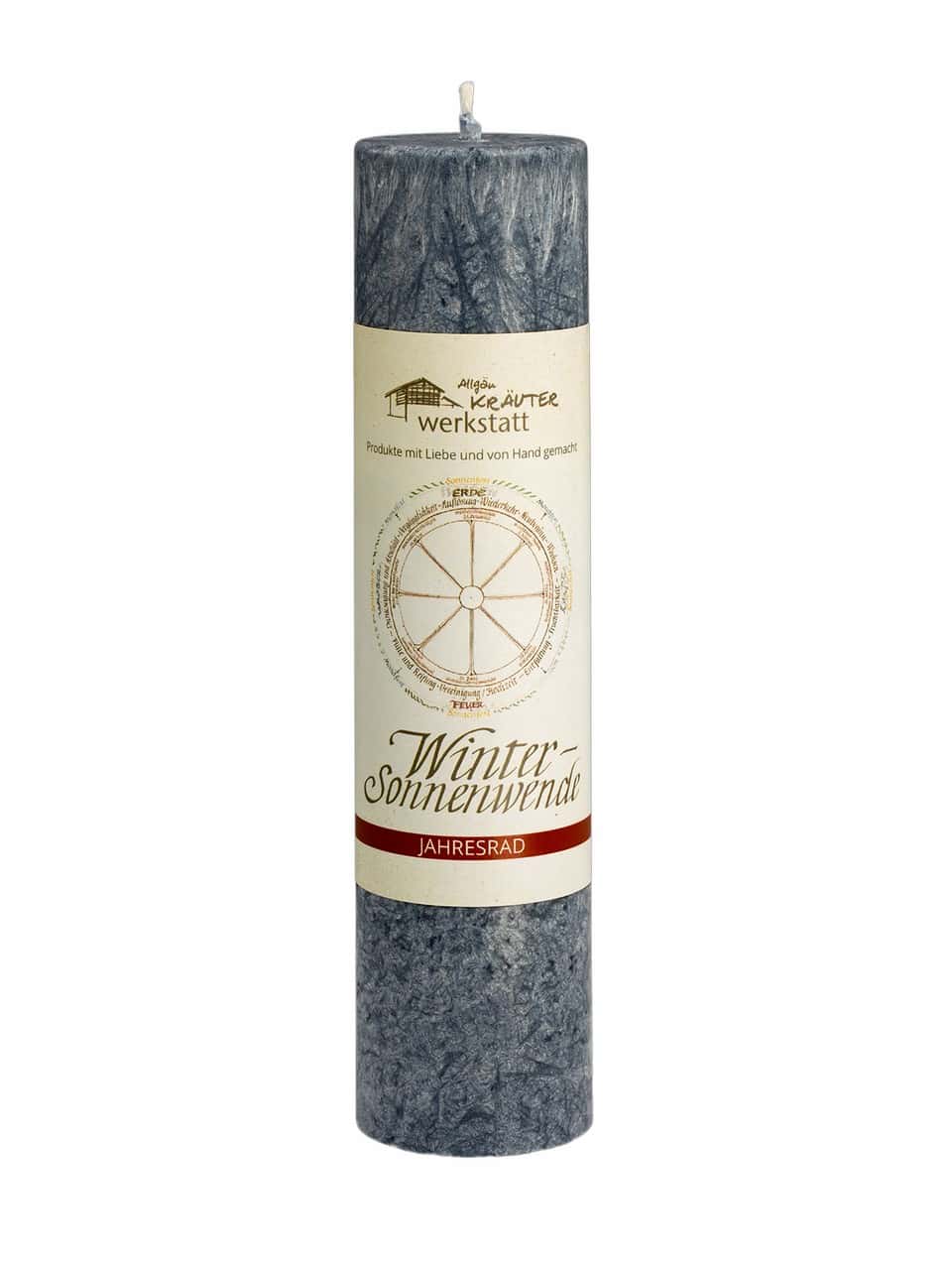 Allgäuer Heilkräuterkerze Jahresrad Wintersonnenwende Allgäuer Heilkräuterkerze Jahresrad Wintersonnenwende