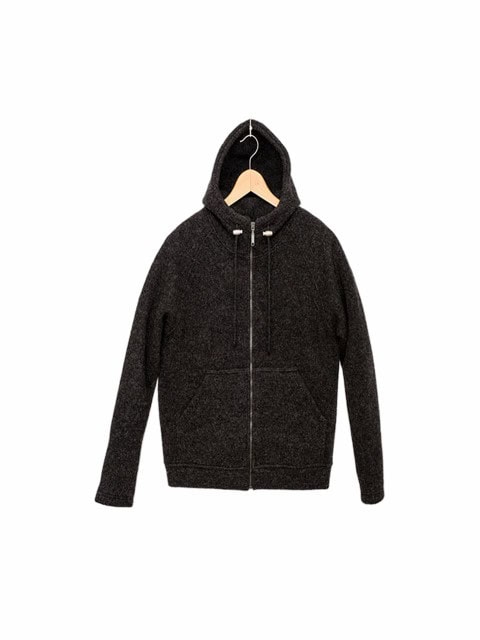 Kapuzenjacke Anthrazit aus Wolle Kapuzenjacke Anthrazit aus Wolle