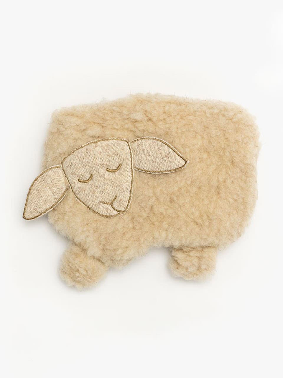 Lämmchen schlafend mit Kischkernkissen aus unserer Wolle Lämmchen schlafend mit Kischkernkissen aus unserer Wolle