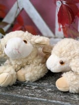 Kirschkernkissen Schaf liegend von vorne