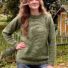 Leichter Pullover aus Merinowolle moosgrün