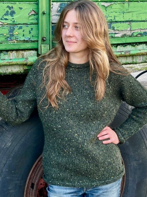 Damenpullover aus Wolle grün Damenpullover aus Wolle grün