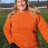 Damenpullover aus Wolle orange