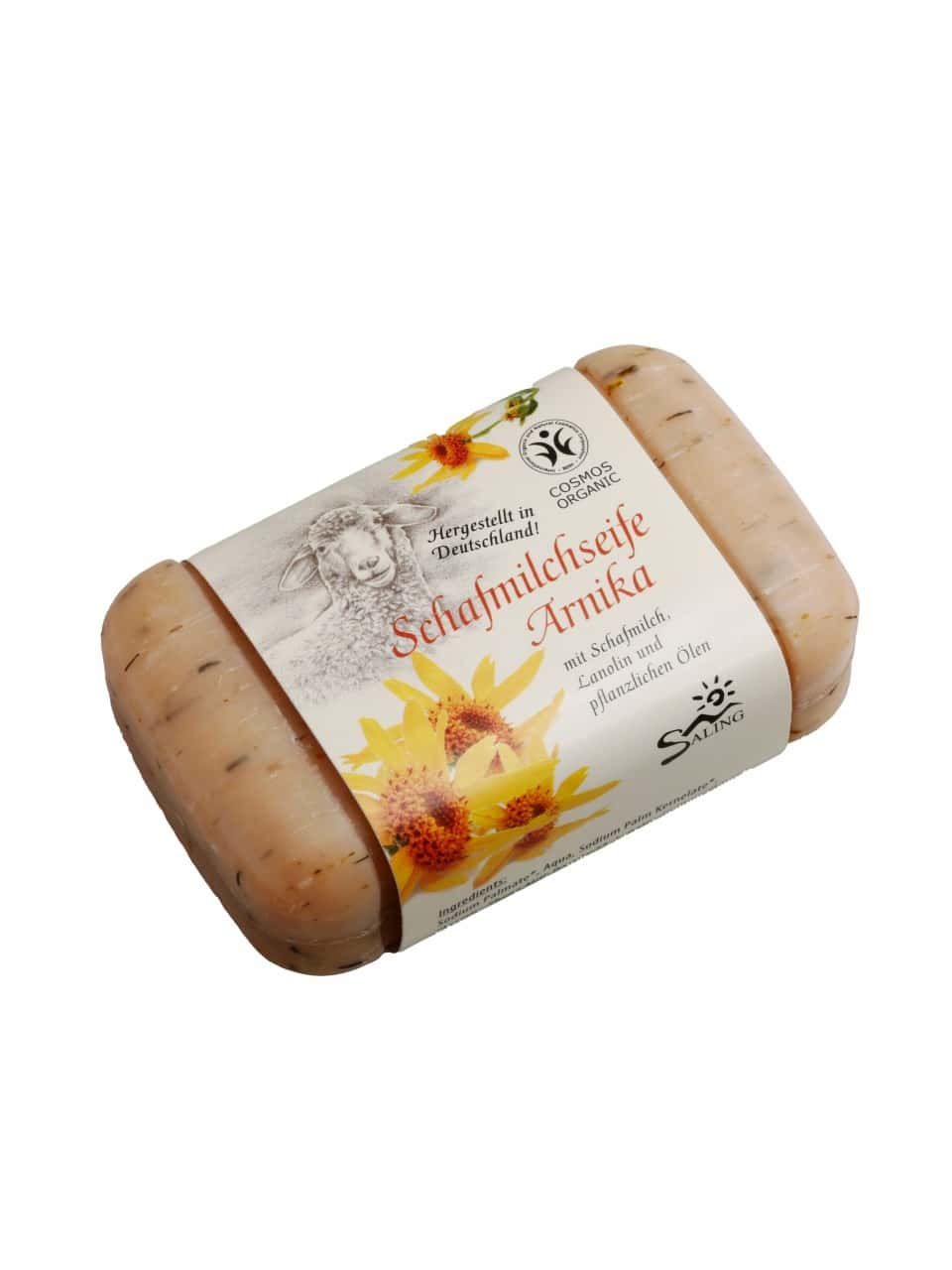 Saling Schafmilchseife eckig mit Lanolin Arnika Saling Schafmilchseife eckig mit Lanolin Arnika