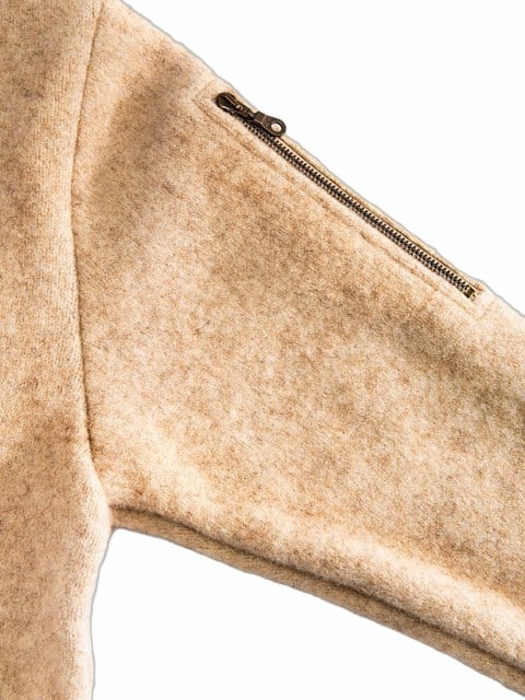 Stehkragenjacke Natur aus Wolle Ärmeltasche Stehkragenjacke Natur aus Wolle Ärmeltasche