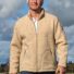 Stehkragenjacke Natur aus Wolle