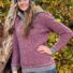 Pullover Troyer aus Wolle grau bordeaux