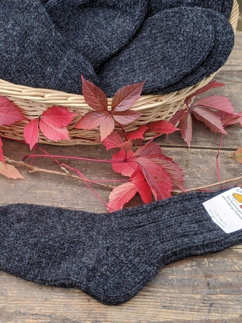 Warme Wollsocken anthrazit Warme Wollsocken anthrazit
