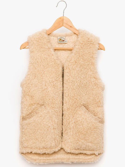 Weste aus Wollflor mit Taschen Weste aus Wollflor mit Taschen