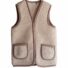 Wollweste beige mit Taschen