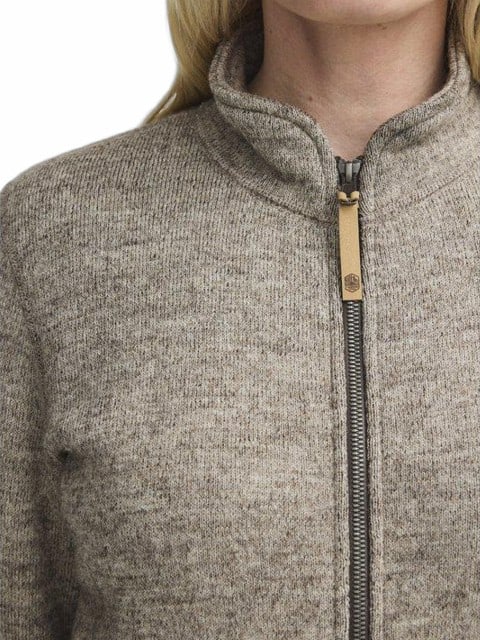Wolljacke mit Stehkragen Ivanhoe Damen beige Wolljacke mit Stehkragen Ivanhoe Damen beige