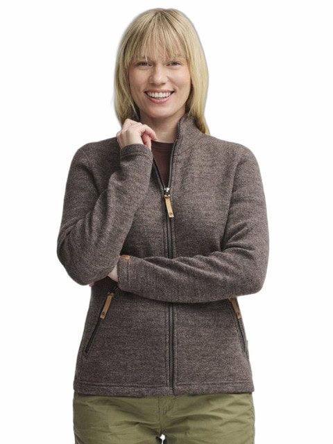 Wolljacke mit Stehkragen Ivanhoe Damen hellbraun Wolljacke mit Stehkragen Ivanhoe Damen hellbraun