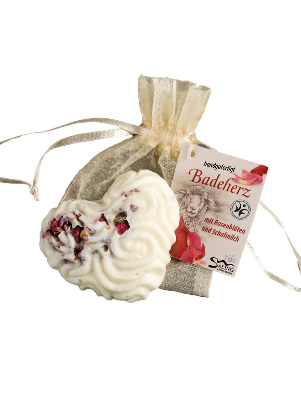 Badeherz Rose mit Schafmilch Badeherz Rose mit Schafmilch