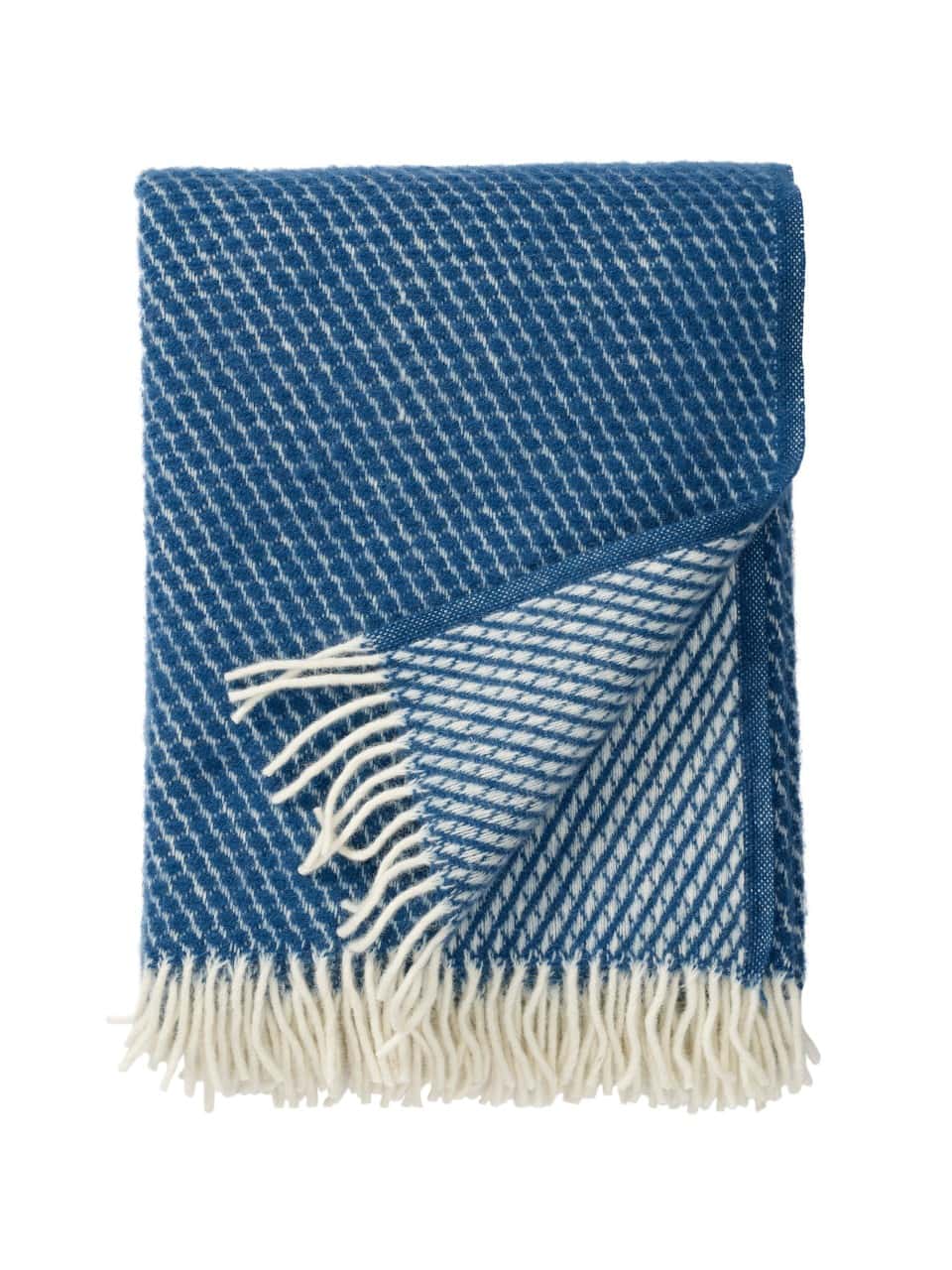 Wolldecke Velvet von Klippan blau