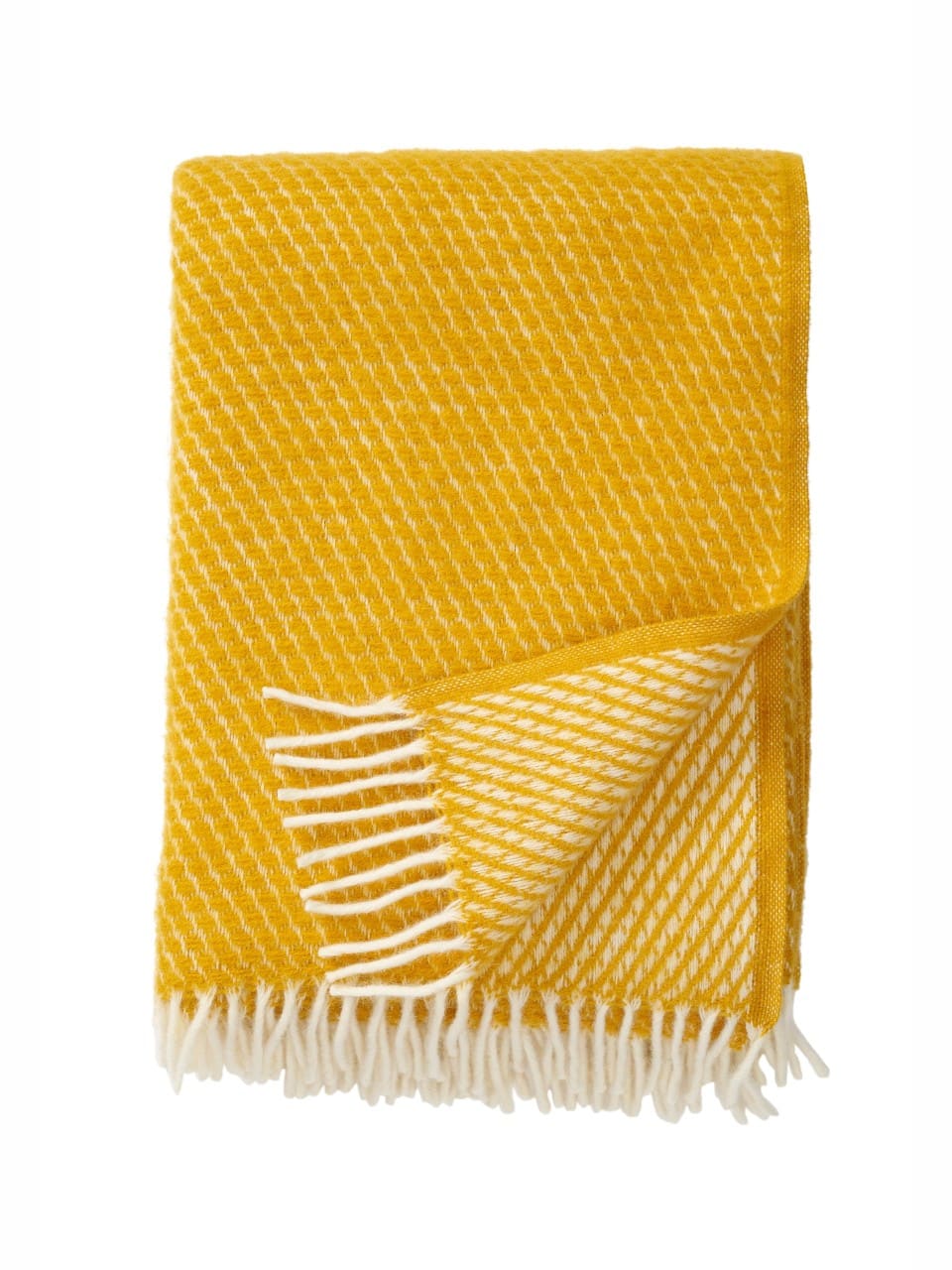 Wolldecke Velvet von Klippan gelb