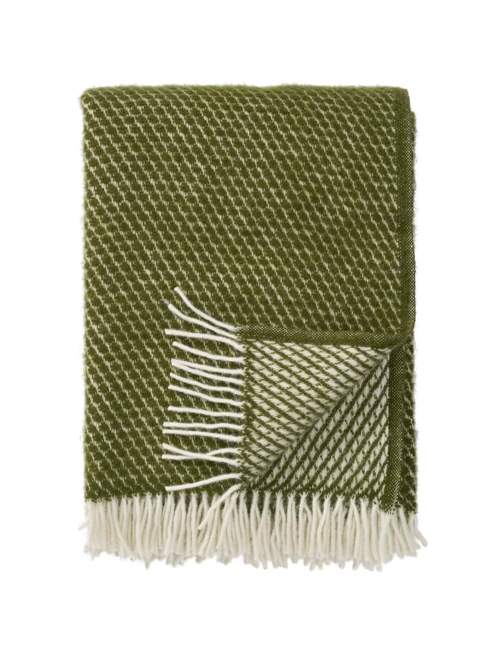 Wolldecke Velvet von Klippan grün