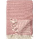 Wolldecke Velvet von Klippan rosa