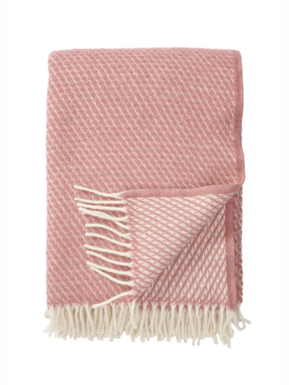 Wolldecke Velvet von Klippan rosa