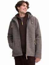 Wolljacke mit Kapuze Ivanhoe Herren hellbraun