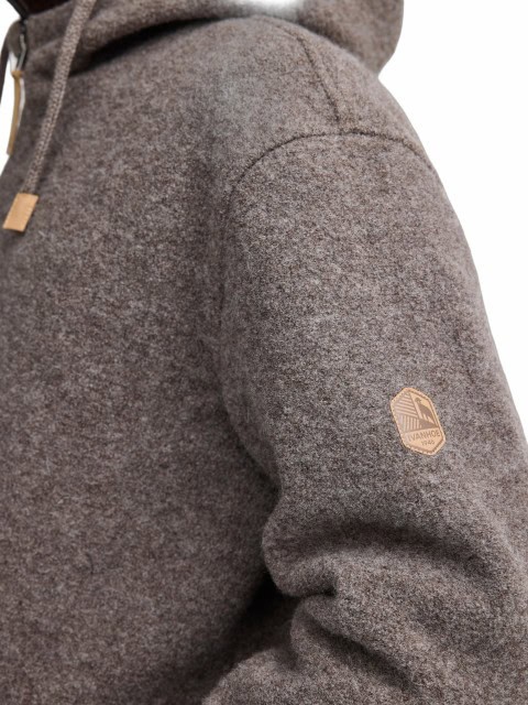 Wolljacke mit Kapuze Ivanhoe Herren hellbraun Wolljacke mit Kapuze Ivanhoe Herren hellbraun
