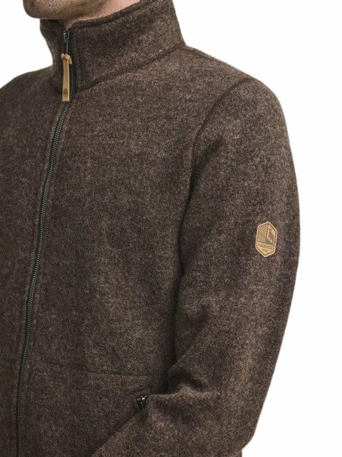 Wolljacke mit Stehkragen Ivanhoe Herren braun