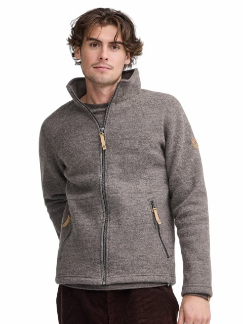 Wolljacke mit Stehkragen Ivanhoe Herren hellbraun