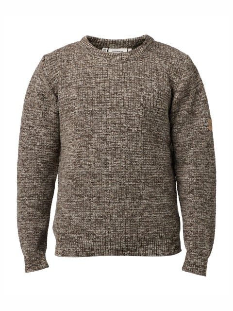 Wollpullover Ivanhoe Herren braun meliert Wollpullover Ivanhoe Herren braun meliert