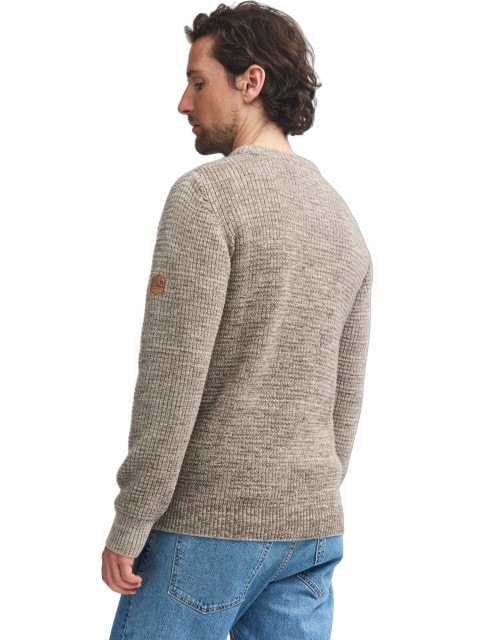 Wollpullover Ivanhoe Herren hellbraun meliert Wollpullover Ivanhoe Herren hellbraun meliert